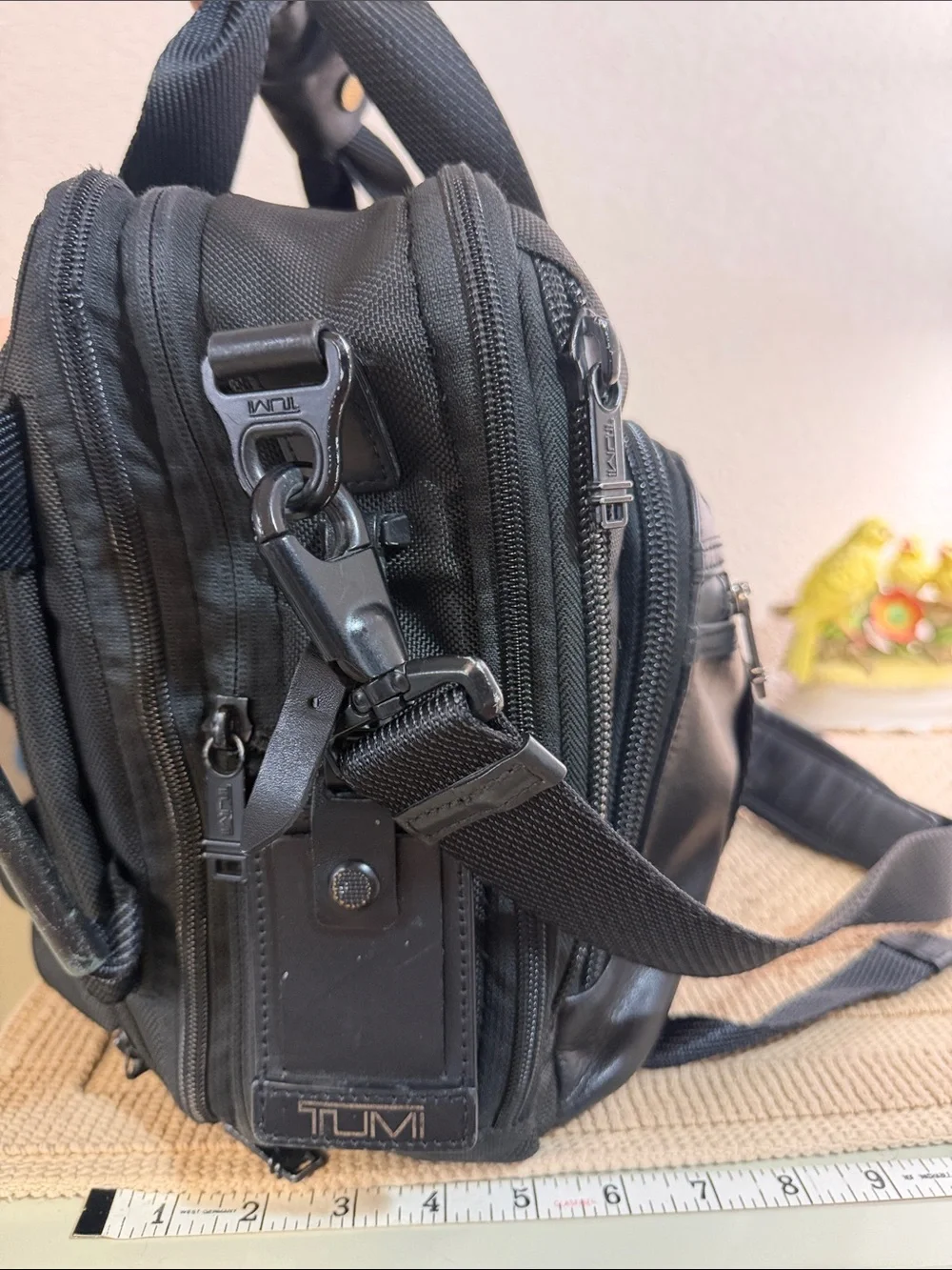 TUMI Alpha Expandable Convertible Briefcase Backpack Ballistic w/ Hang Tag